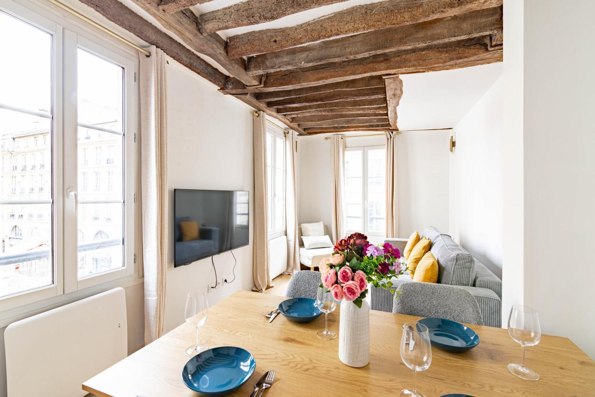 Appartement Quartier Fontaine Chatelet Les Halles Free Netflix París Exterior foto