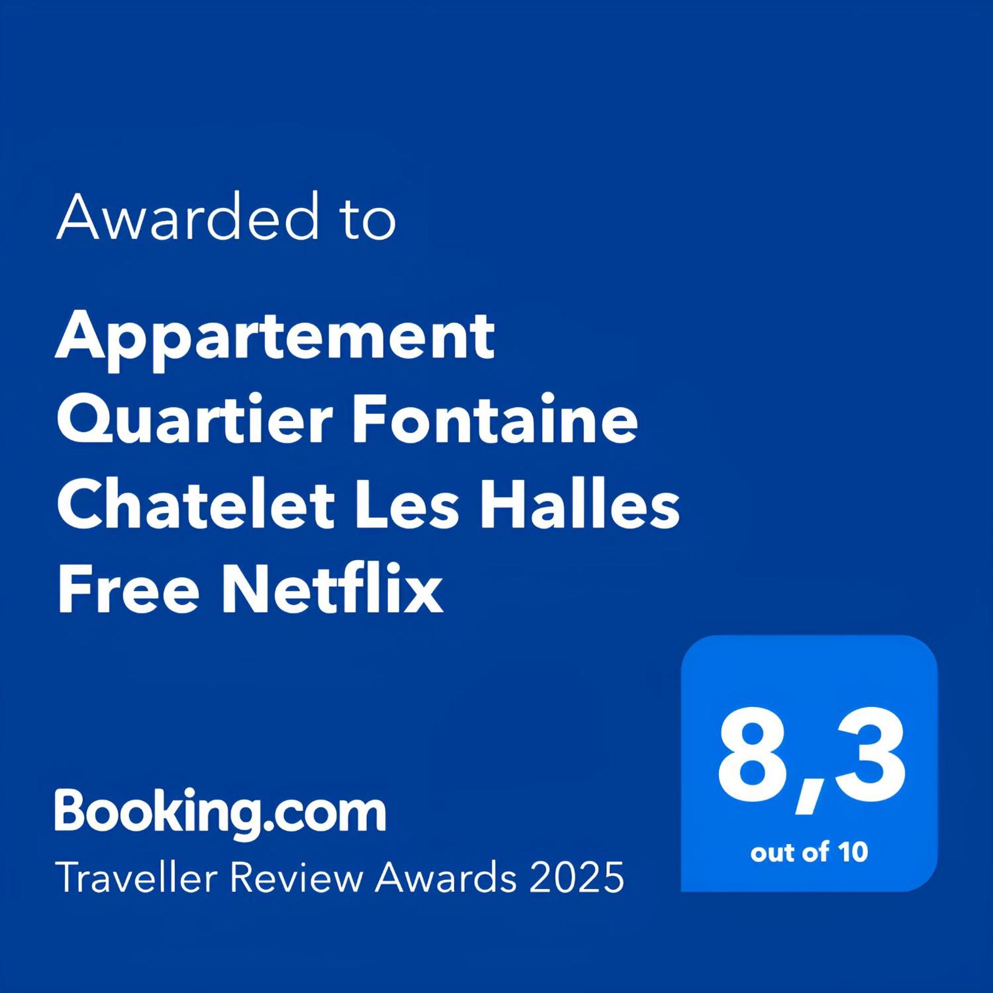 Appartement Quartier Fontaine Chatelet Les Halles Free Netflix París Exterior foto